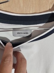 pierre cardin shirt mens size XL crew neck short sleeve embroidered logo white