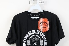 Deadstock Vintage Y2K Powerhouse Gym Mens Small Spell Out Bodybuilder T-Shirt