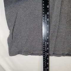 Cal Cru Gray Ribbed Polycotton Made in USA VTG 80s 90s XL TShirt T-Shirt Top