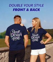 Custom Pet Owner Print Your Photo Text Logo DIY Cotton Tee Personalized