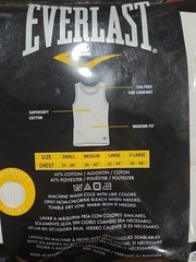 Everlast ~ Men’s 3-Pack Tanks Tops Cotton Blend White ~ Multiple Sizes Free Ship