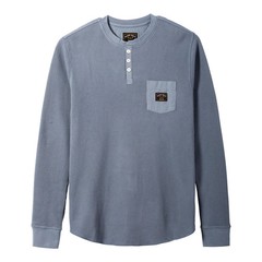 Dark Seas Long Sleeve Thermal Henley Missoula Slate Blue Size M NWT