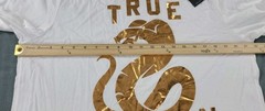 TRUE RELIGION x Men’s Copper Snake Metallic Foil Print White T-Shirt Size L NWT