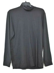 32 Degrees Heat Mens Black High Neck Stretch Comfort-Fit Long Sleeve T-Shirt M