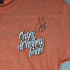Casey Donahew Band Concert T Shirt Mens M Orange Signed Autographed Music Band