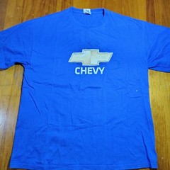 Chevy Bowtie Logo T-Shirt L Blue Delta Pro Weight “Official Ride classic