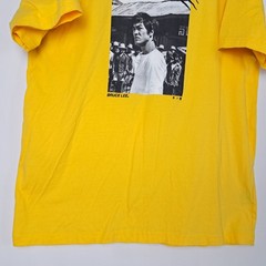 Bruce Lee x Shoe Palace T-Shirt Mens Large Yellow Short Sleeve Dragon Logo