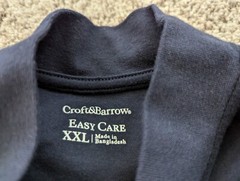 Croft & Barrow Sweatshirt Men XXL Easy Care Blue Pullover Lightweight
