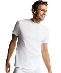 Hanes Undershirt Crewneck Men’s ComfortSoft White T-Shirt Tagless 2135