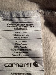 Lot of 2 Carhartt K87 Heavyweight Cotton Pocket T-Shirts Men’s L Sand & Charcoal