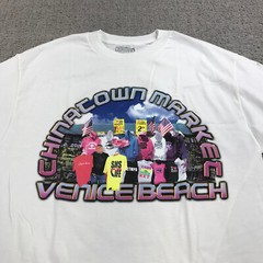 Chinatown Market Shirt Mens Large White Tee Venice Beach Graphic Print White