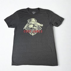 Cody James Graphic Tee Mens L Charcoal Gray Skull Cowboy Hat Spade Western Shirt
