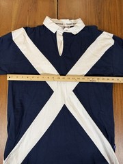 Rugby Nations Scotland Flag Long Sleeve Rugby Shirt Men’s Size Medium M Blue