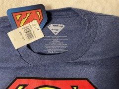 DC Comics Superman Mens 3XL Logo Graphic TShirt Tee Short Sleeve Blue Clark Kent