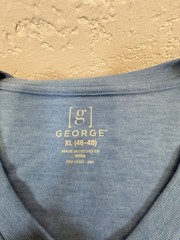 Men’s Shirts, (New w/tags), George, Jersey knit/Short Sleeve Tee, XL, (46-48)