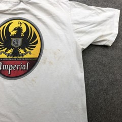 Vintage Imperial Beer Shirt Mens Medium White Costa Rica La Cerveza Eagle*