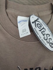 Kerusso No Victory without Sacrifice Roosevelt Gildan Heavy Cotton Tee Brown NEW