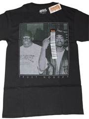 Original Flavor Black Mens Tupac Shakur 2Pac & Notorious Big Shirt Size S NWT