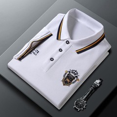 Nueva Camisa Polo Bordada De Manga Corta Para Hombre, Informal De Negocios