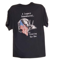 Gildan T-Shirt Mens Medium Black Military American Eagle Legacy Jet Graphic Tee
