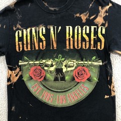 guns and roses t shirt Men’s S Black Bleach Spots Tie Dye Tour 2017