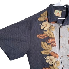 Joe Marlin Shirt Men’s XL Button Up Hawaiian Vacation Floral Casual Tropical
