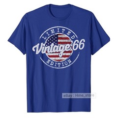 Born in 1965 Birthday 60 Years Old T-Shirt USA Flag 60th Bday Tee Gifts American