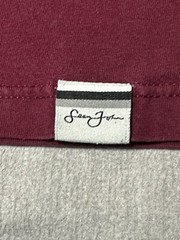 Sean John Collection – Men’s 3/4 Sleeve Shirt Size L – LARGE – Burgundy and Gray