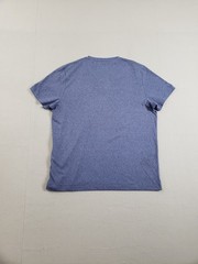 Alfani Men T Shirt L Blue Textured Henley Short Sleeve Stretch Summer Casual