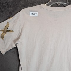 Armani Exchange Shirt Adult Large Beige Graphic Gold Logo Classic Designer SS