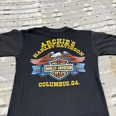 Vintage 80s Harley Davidson Shirt 3d Emblem Columbus Ga Small