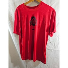 Ohio State Buckeyes Shirt Men Medium Red NCAA Football Dri Fit Tee Nike Athletic