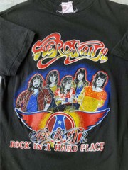 Aerosmith Rock In A Hard Place black Remake short sleeve T shirt 90s NH14530