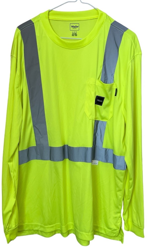 Walls workwear shirt reflective strips Safety Long sleeve shirt Size Large