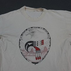 Vintage Eagle Thunderbird Shirt Mens XL White Morning Star Graphics 80s