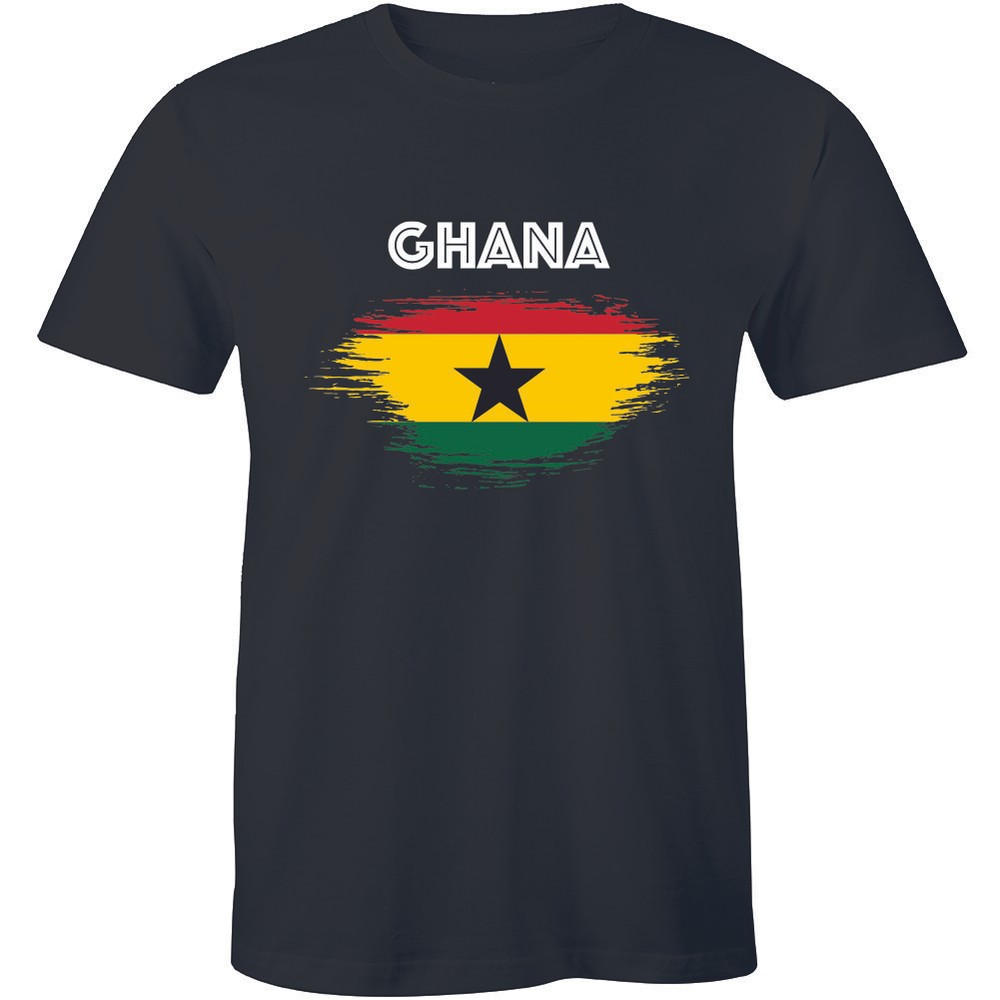Men’s GHANA Ringer T-Shirt Football Africa Cup Of Nations 2019 Retro Country Top