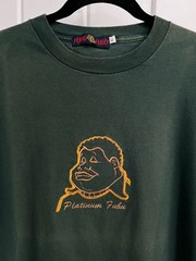 2000s Platinum FUBU Fat Albert Gold Embroidered T-Shirt Large