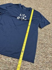 Life is Good Active Gym Running Activewear T Shirt Blue Mens Medium Stretch