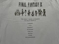 Uniqlo Final Fantasy 9 35TH Anniversary T Shirt Mens L Blue Video Game Promo