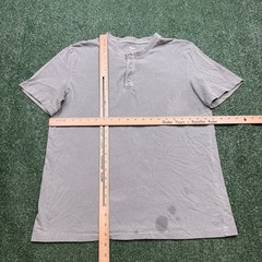 The Normal Brand Men’s Green Henley T-Shirt Size L Cotton Short Sleeve
