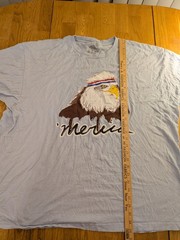 Ann Arbor T-Shirt Company Men’s 3XL Blue Patriotic Eagle Crew Neck Tee