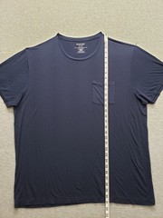 Tommy John Men T Shirt 2XL Navy Blue Crew Neck Pocket Short Sleeve Comfort Wear