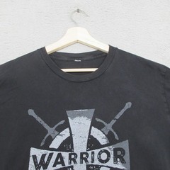 Warrior XII American Flag I Fear No Evil T Shirt Mens Large Black Knight Templar
