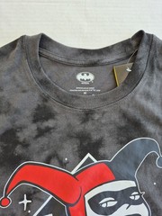 Harley Quinn Front & Joker Back Crew Neck Black T-Shirt – Animated Series Size M