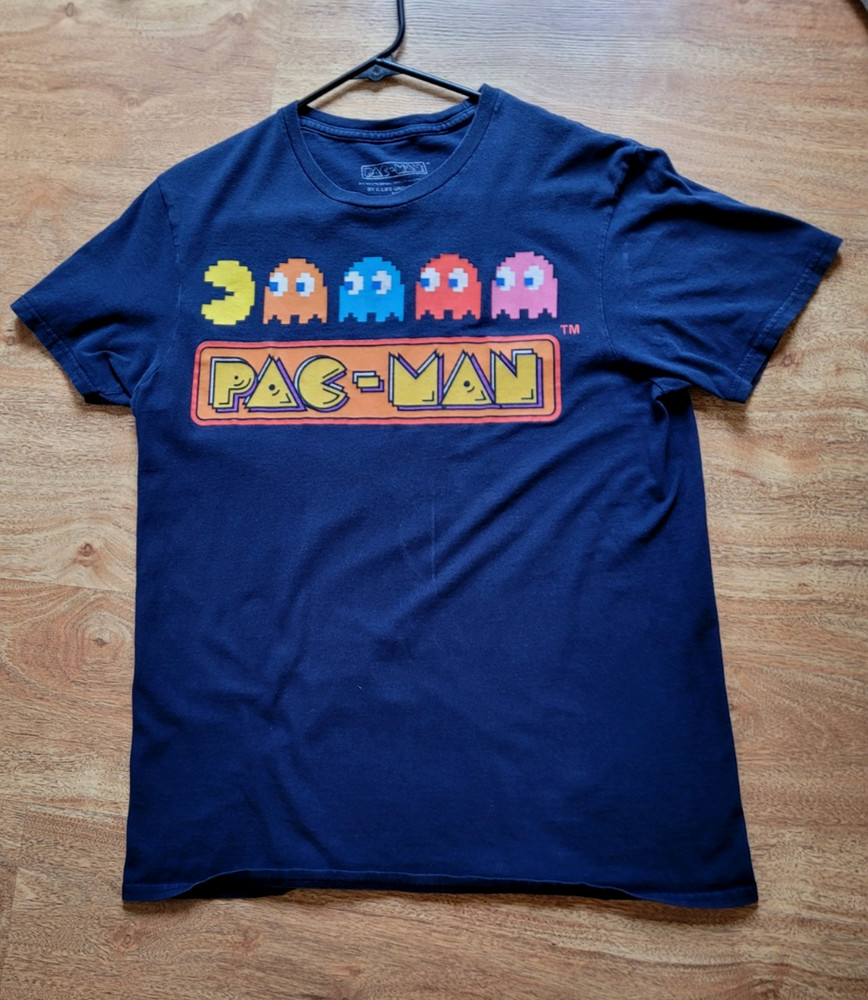 C-Life Group PAC-MAN Gaming Black T-shirt Adult Size Medium