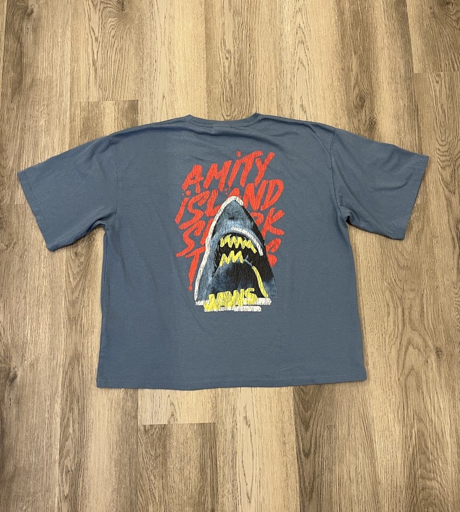 Universal Studios Japan Jaws Unisex XL Kanji T-Shirts Blue Japanese design