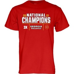 Blue 84 Ncaa Officially Licensed Georgia Bulldogs National Champs T-Shirt