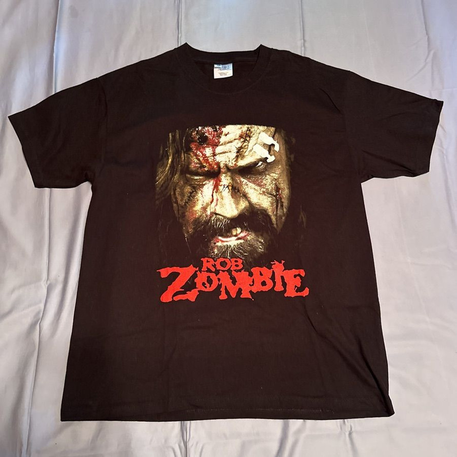 2011 Black Rob Zombie Hillbilly Deluxe Tour Graphic T-shirt – Size Large