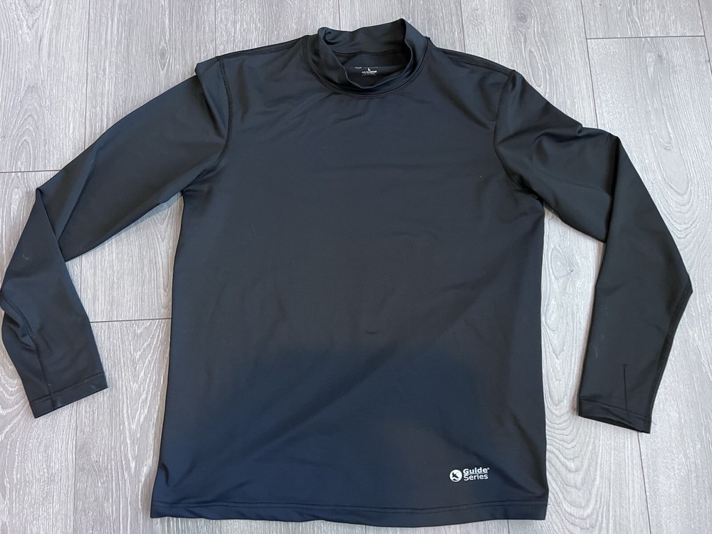 Men’s Guide Series Black Heavy Long Sleeve Turtle Neck Shirt L
