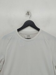 Uniqlo Men’s T-Shirt M White Polyester with Polyamide Basic